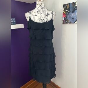 Kay Unger Sparkle Strap Sleeveless Dress